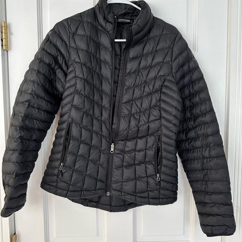 Womens Black Marmot featherless down jacket